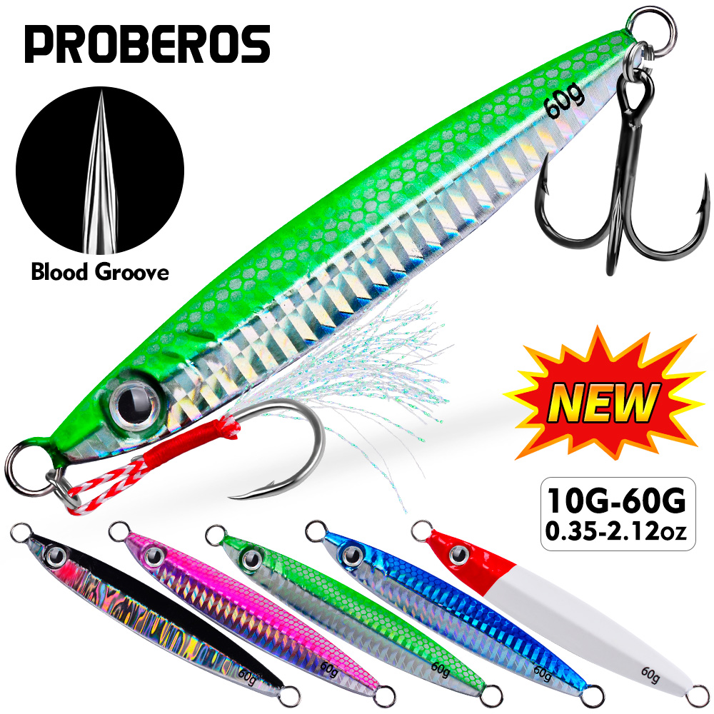 Fishing Lure Spoon - Proberos 1 Stück Metall-Gussköder 10/15/20/30/40/60g Uferköder