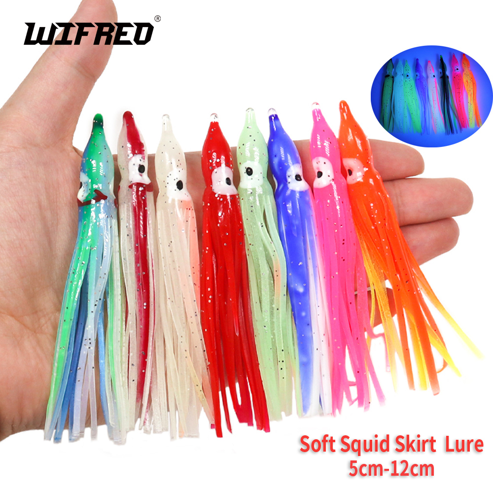 Fishing Lure Buzzbait - Wifreo Gummi-Tintenfischrock zum Angeln, Meeresangeln, weiche