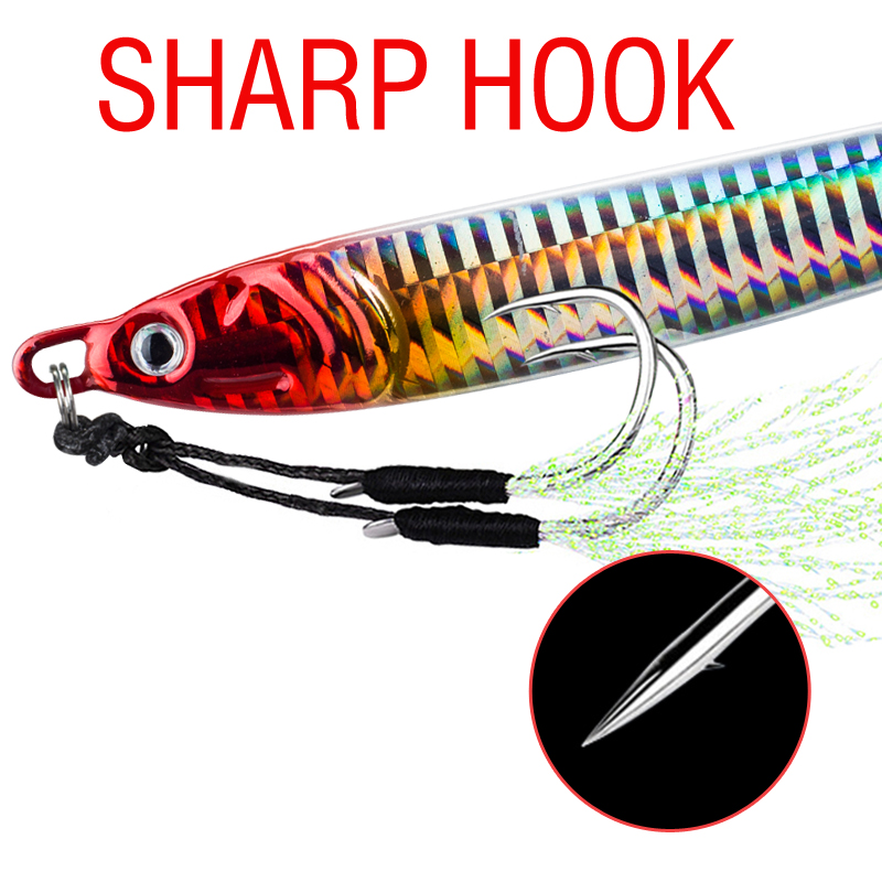 7Pcs 40g 60g 80g 100g Leuchten – Fishing Lure Spoon Bewertung und Preis