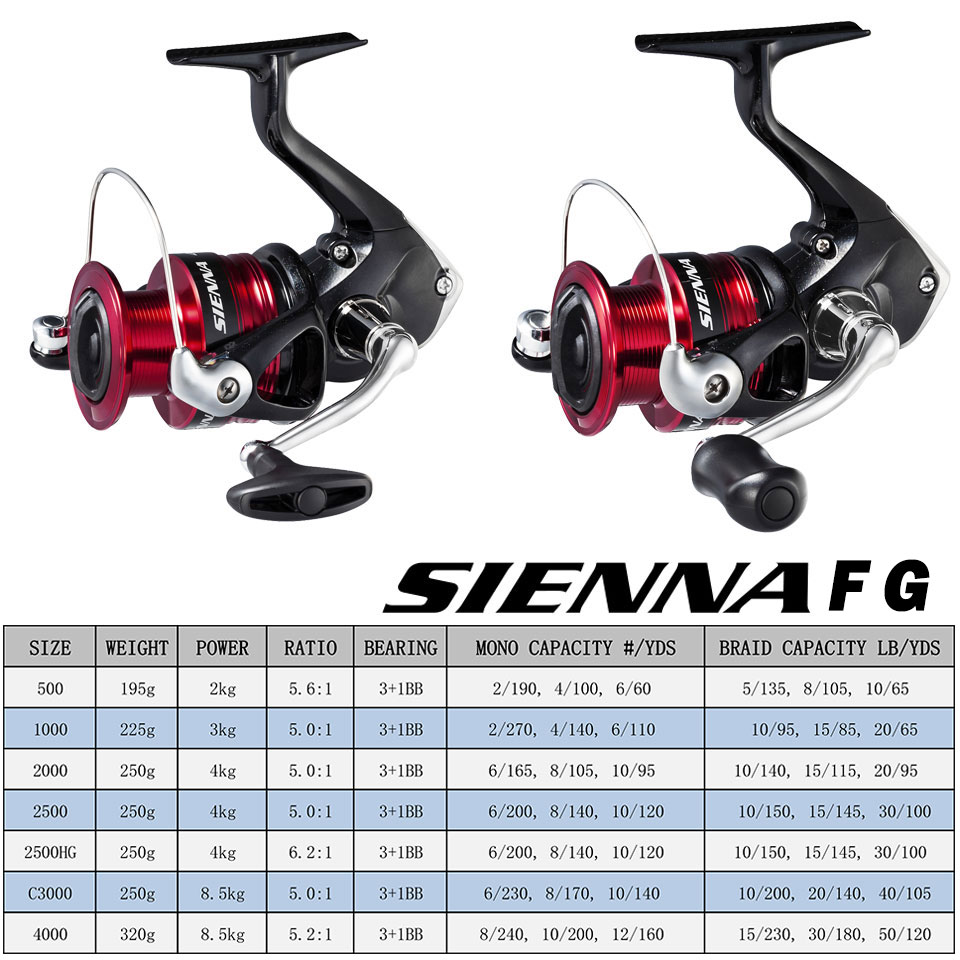 SHIMANO SIENNA Spinn-Angelroll – Daiwa Reel Bg Bewertung und Preis