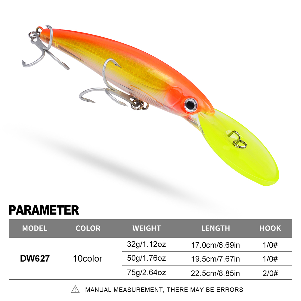 1PC 32g 50g 75g Große Schwimme – Fishing Lure Topwater Bewertung und Preis
