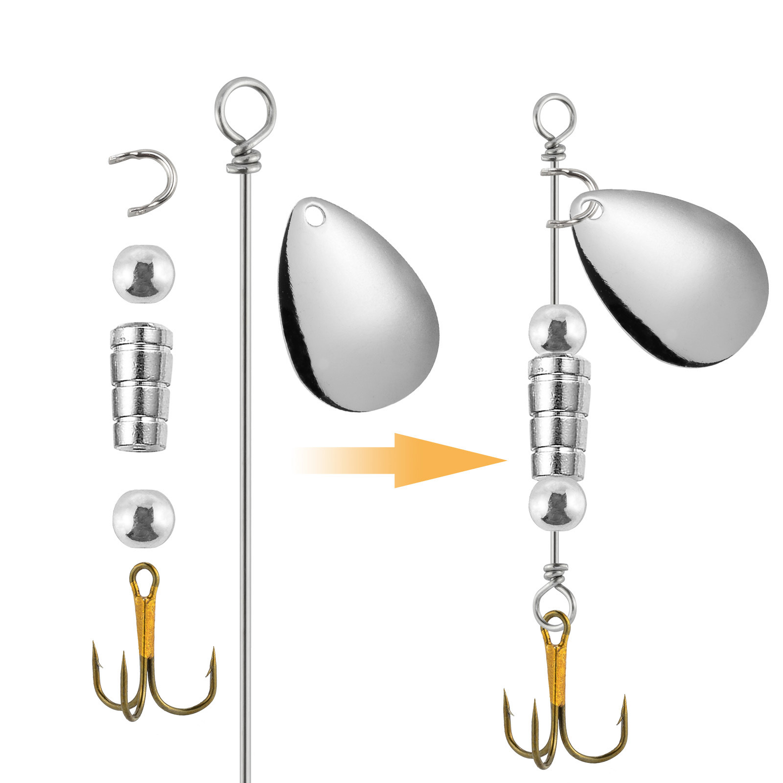 90 Stück Spinnerbait-Schaftdrä – Fishing Lure Spinner Bewertung und Preis